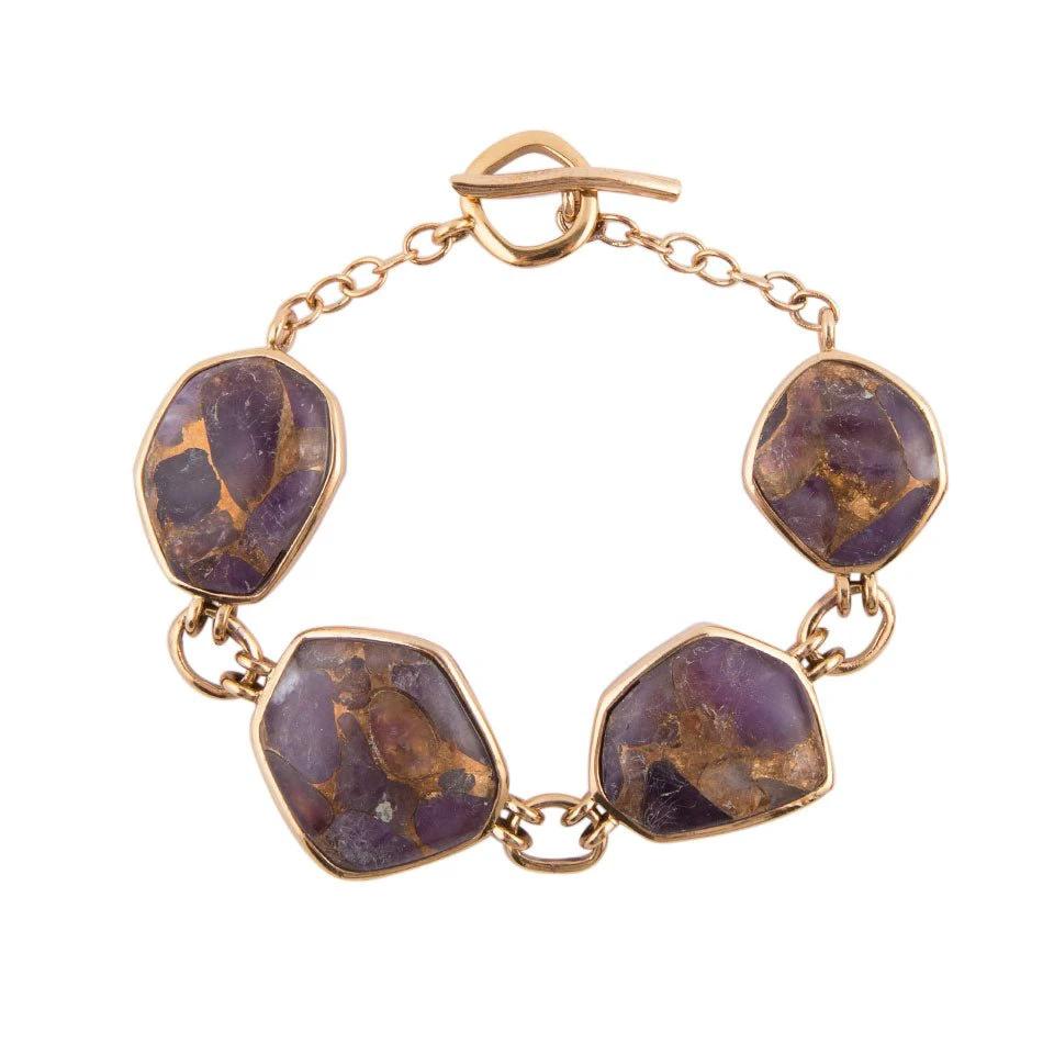 Purple Amethyst Matrix Toggle Bracelet by Barse Jewelry