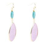 Purple Amethyst Tear Golden Drop Earrings Earrings La Vie Bien Purple Amethyst Tear Golden Drop Earrings
