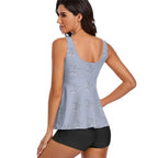 Purple Floral Women's Tankini Swimsuit by PEAPRINT