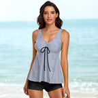 Purple Floral Women's Tankini Swimsuit by PEAPRINT