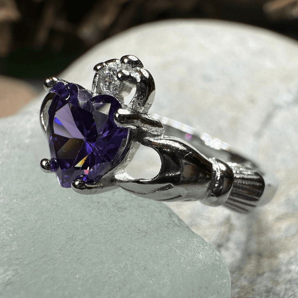 Purple Heart Claddagh Ring Ring La Vie Bien Purple Heart Claddagh Ring