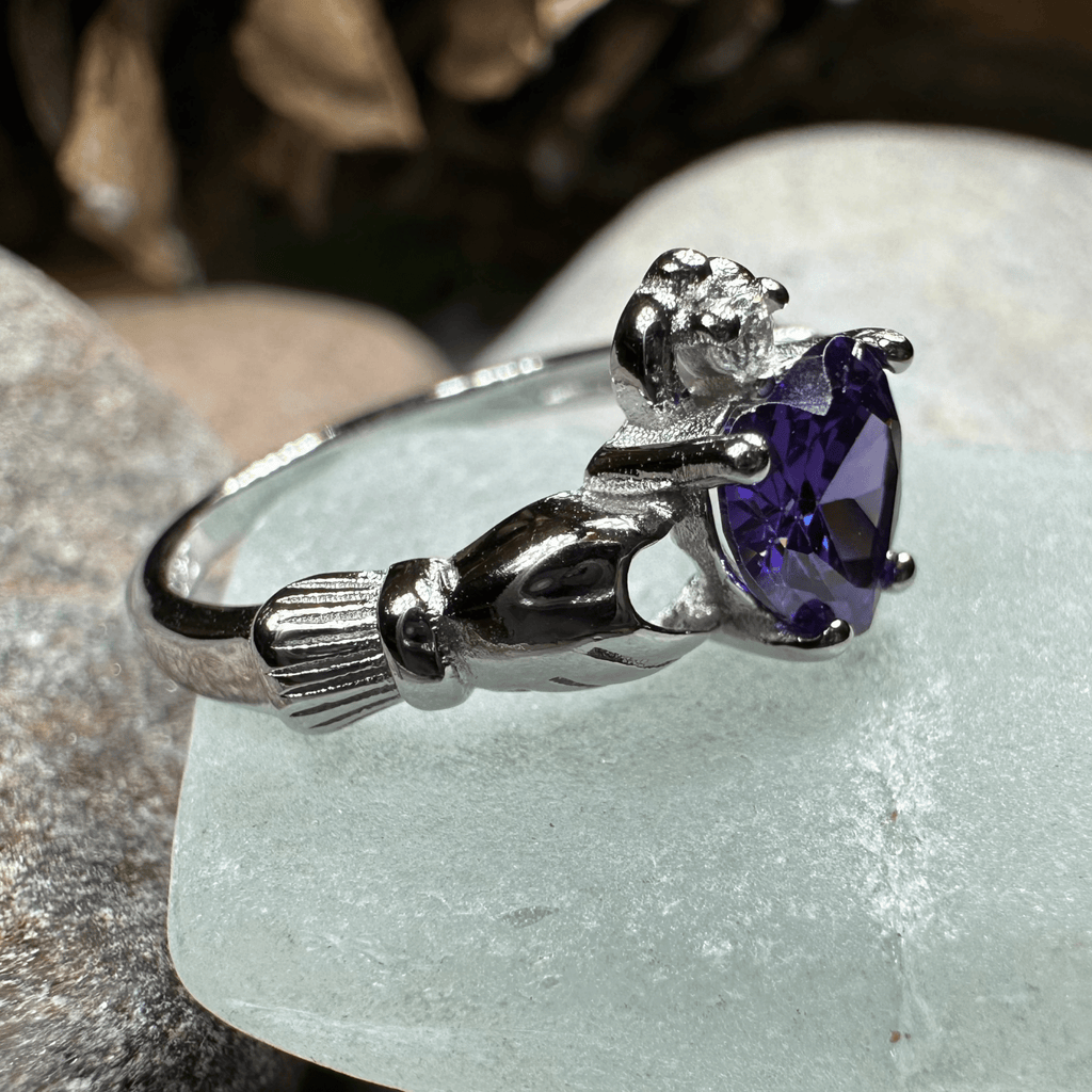Purple Heart Claddagh Ring Ring La Vie Bien Purple Heart Claddagh Ring