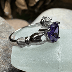 Purple Heart Claddagh Ring Ring La Vie Bien Purple Heart Claddagh Ring