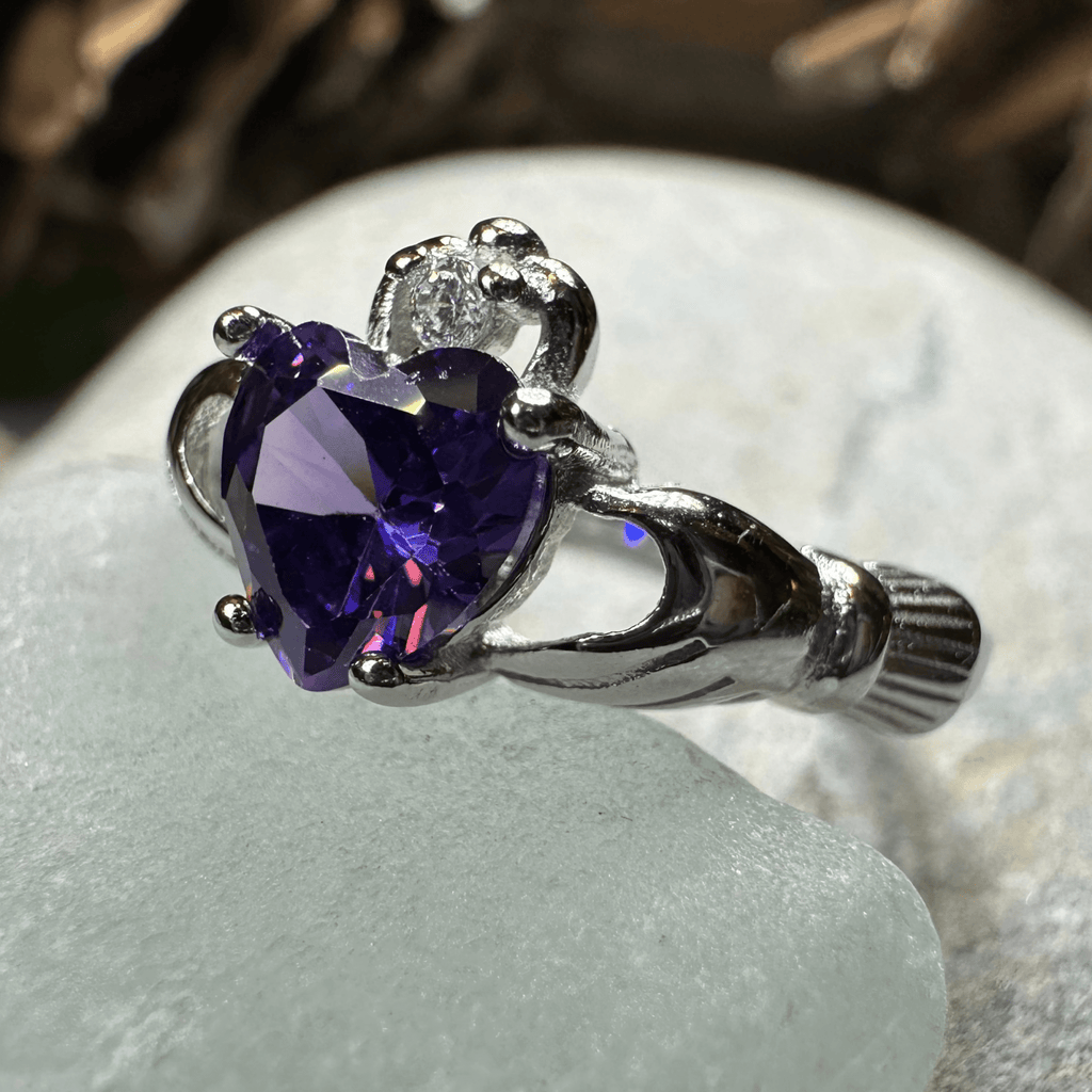 Purple Heart Claddagh Ring Ring La Vie Bien Purple Heart Claddagh Ring