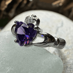 Purple Heart Claddagh Ring Ring La Vie Bien Purple Heart Claddagh Ring