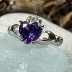 Purple Heart Claddagh Ring Ring La Vie Bien Purple Heart Claddagh Ring