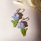 Purple Iris Acrylic Earrings Earrings and Accessories La Vie Bien Purple Iris Acrylic Earrings