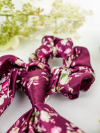 Purple Satin Scarf Scrunchie by Ash & Rose