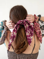 Purple Satin Scarf Scrunchie by Ash & Rose