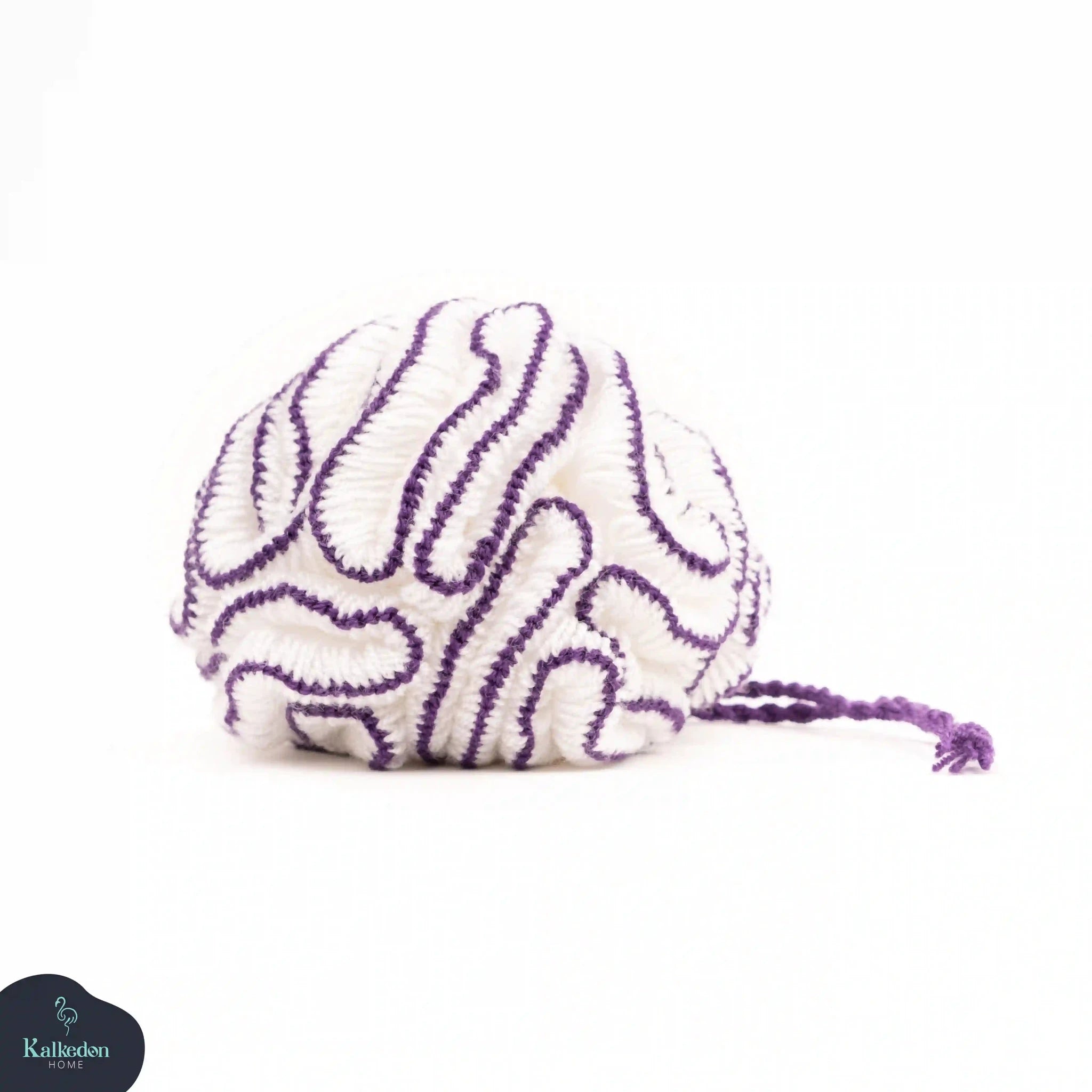 Organic Cotton Shower Pouf by Kalkedon Towels