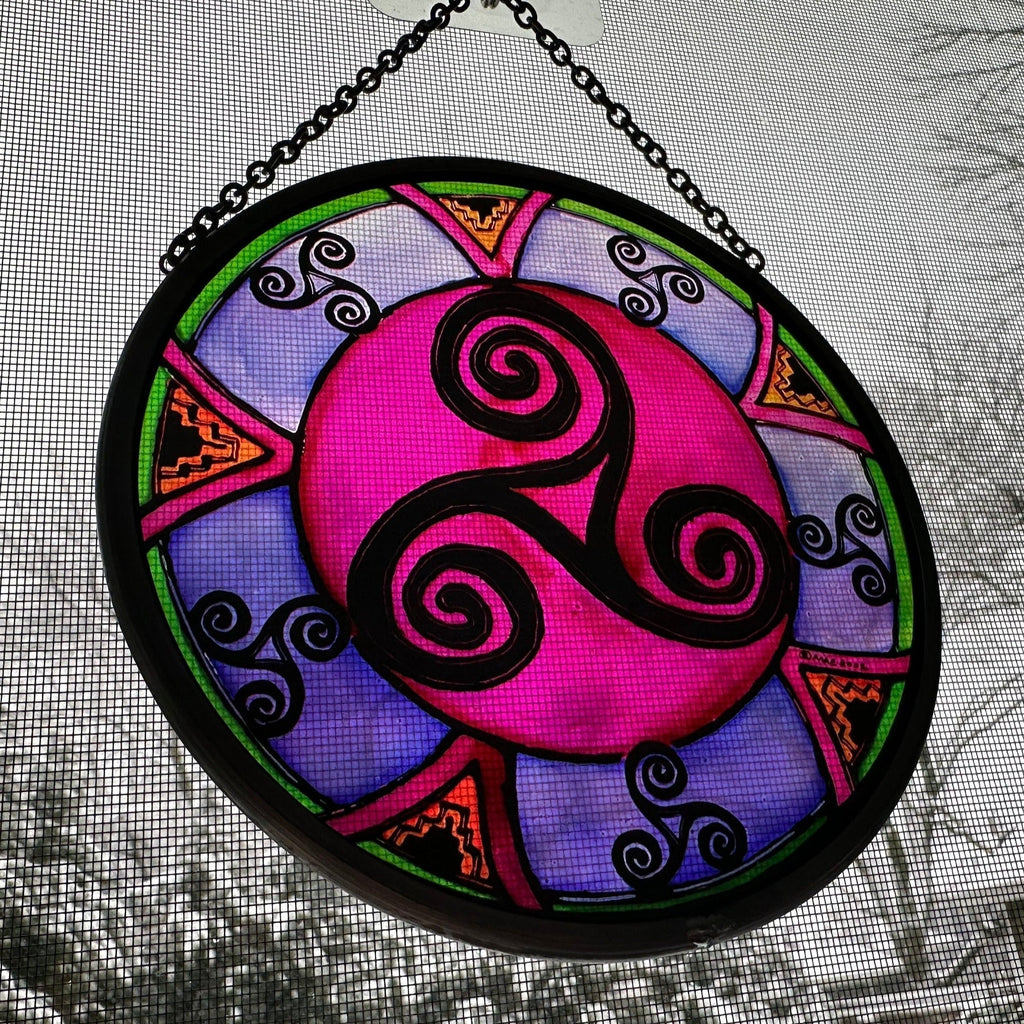 Purple Swirls Celtic Spiral Suncatcher Gifts La Vie Bien Purple Swirls Celtic Spiral Suncatcher