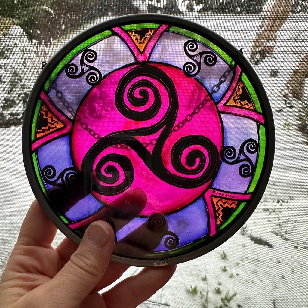 Purple Swirls Celtic Spiral Suncatcher Gifts La Vie Bien Purple Swirls Celtic Spiral Suncatcher