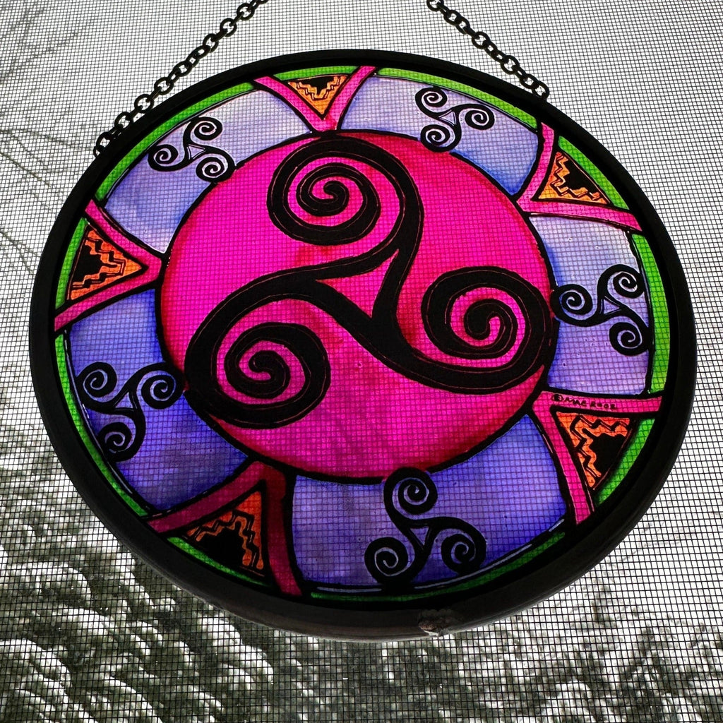 Purple Swirls Celtic Spiral Suncatcher Gifts La Vie Bien Purple Swirls Celtic Spiral Suncatcher
