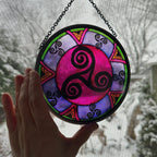 Purple Swirls Celtic Spiral Suncatcher Gifts La Vie Bien Purple Swirls Celtic Spiral Suncatcher