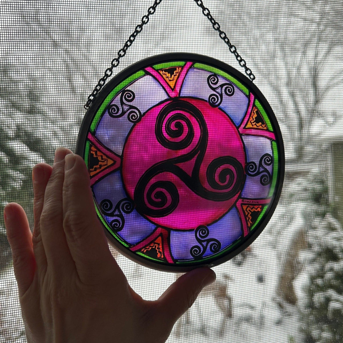 Purple Swirls Celtic Spiral Suncatcher Gifts La Vie Bien Purple Swirls Celtic Spiral Suncatcher