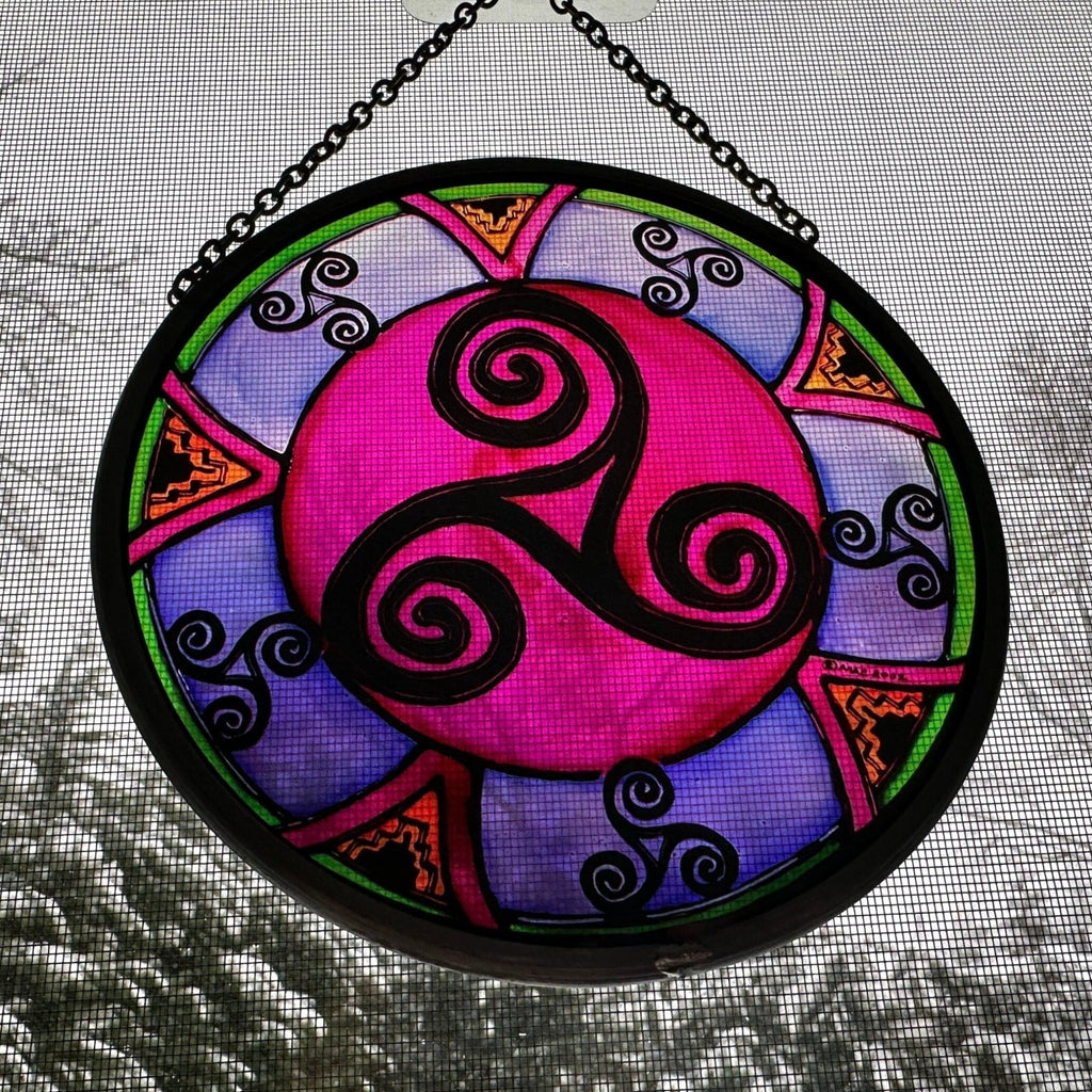Purple Swirls Celtic Spiral Suncatcher Gifts La Vie Bien Purple Swirls Celtic Spiral Suncatcher