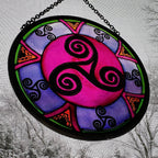 Purple Swirls Celtic Spiral Suncatcher Gifts La Vie Bien Purple Swirls Celtic Spiral Suncatcher