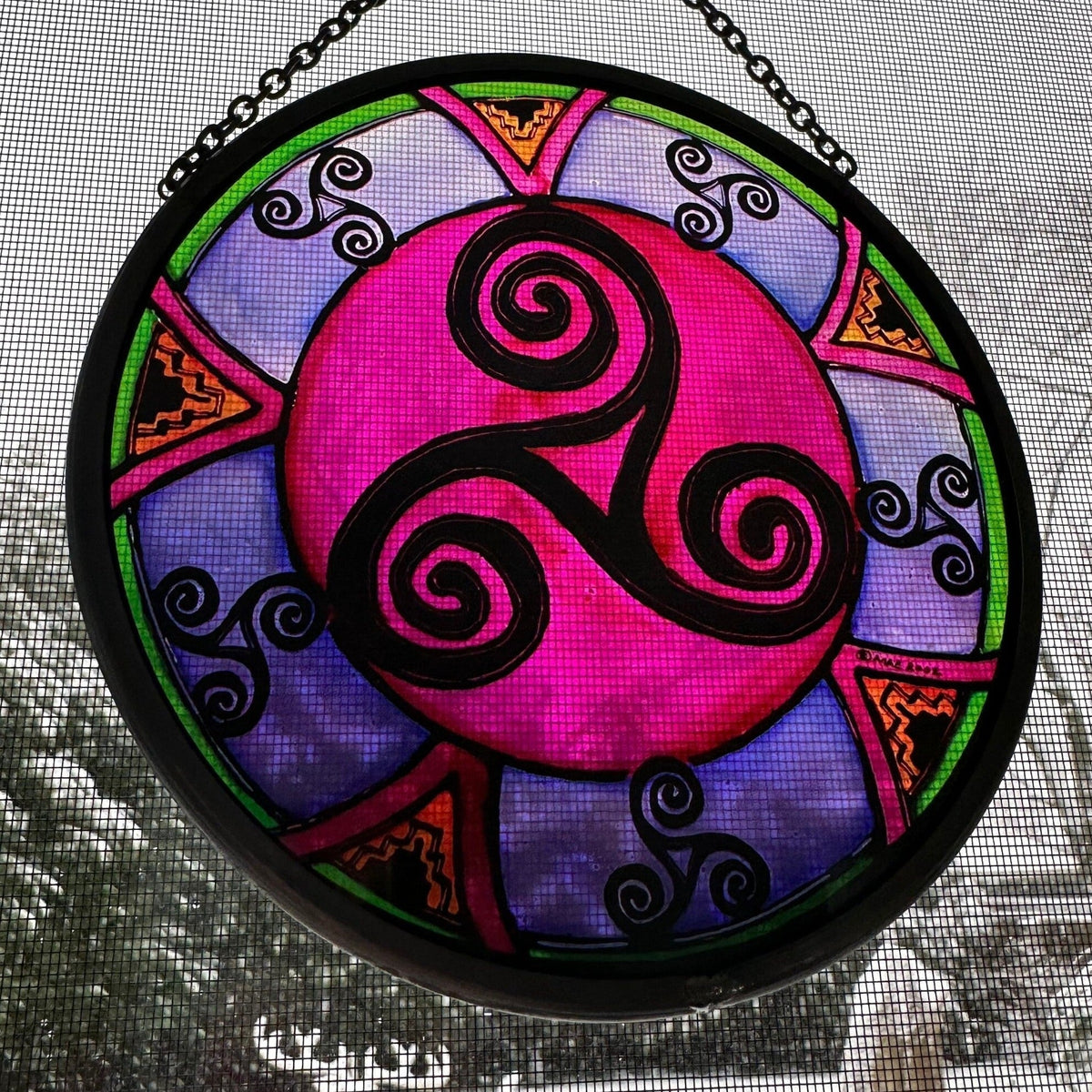 Purple Swirls Celtic Spiral Suncatcher Gifts La Vie Bien Purple Swirls Celtic Spiral Suncatcher