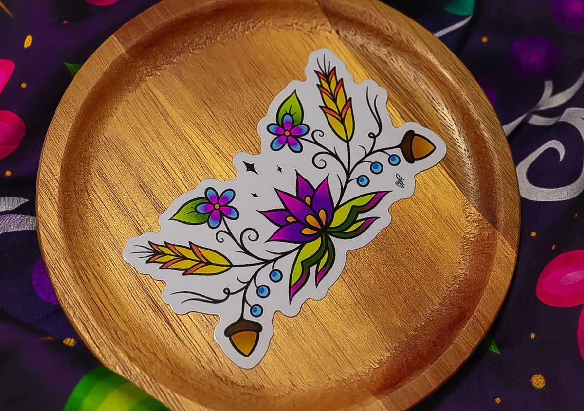 Purple Water Flower Sticker La Vie Bien Purple Water Flower Sticker