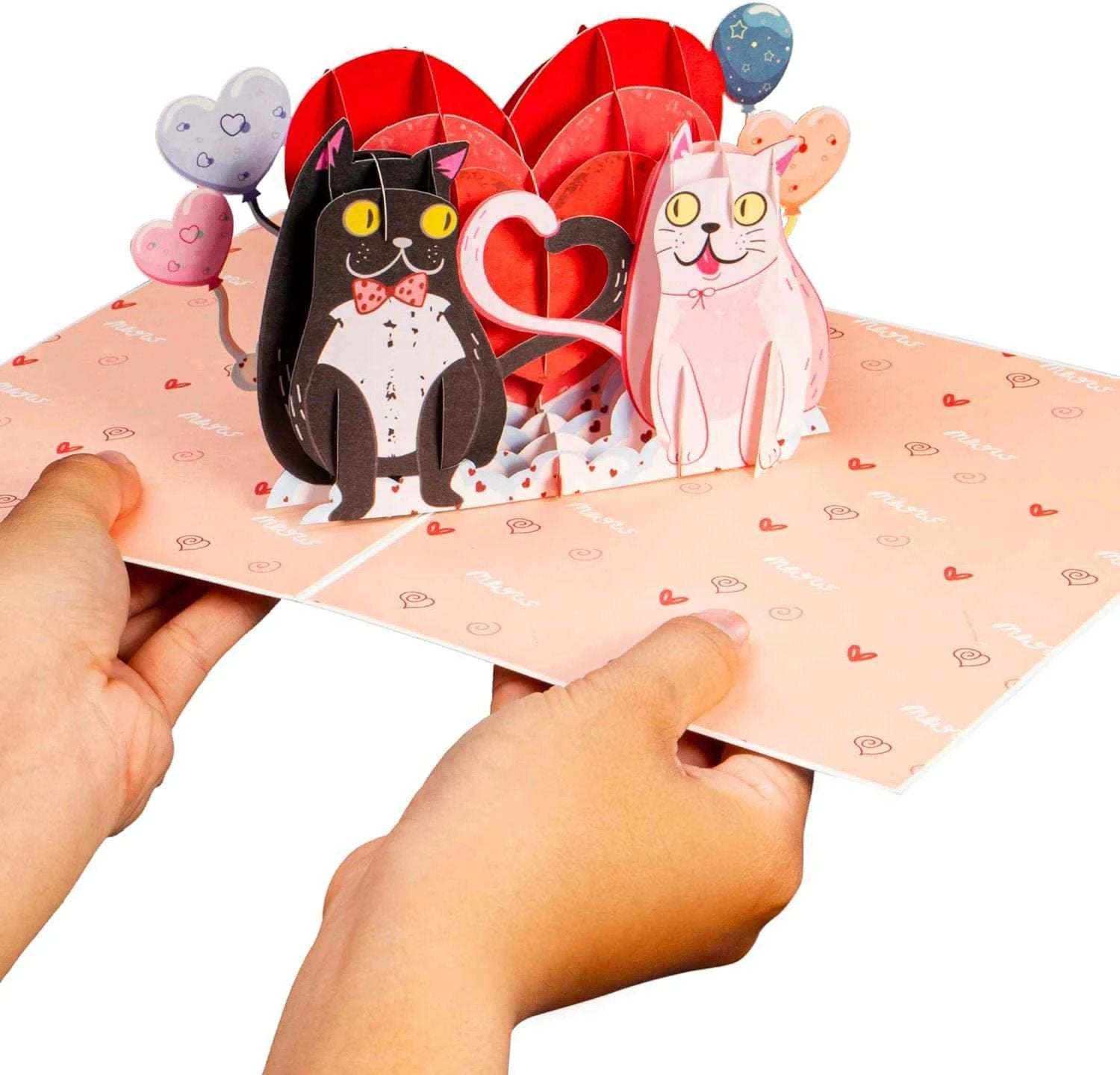 Purrfect Love Frndly Pop Up Card - 8"x6" by Paper Love