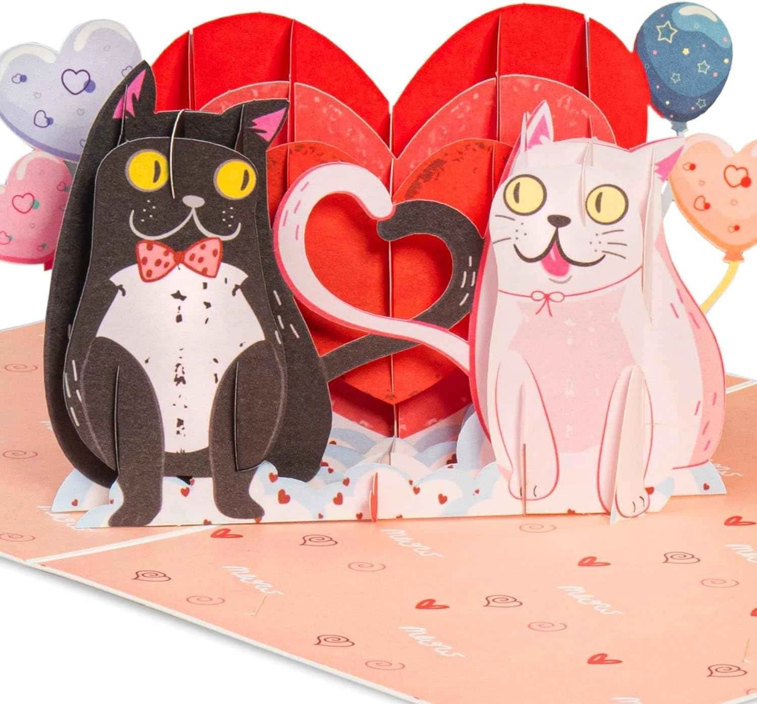 Purrfect Love Frndly Pop Up Card - 8"x6" by Paper Love