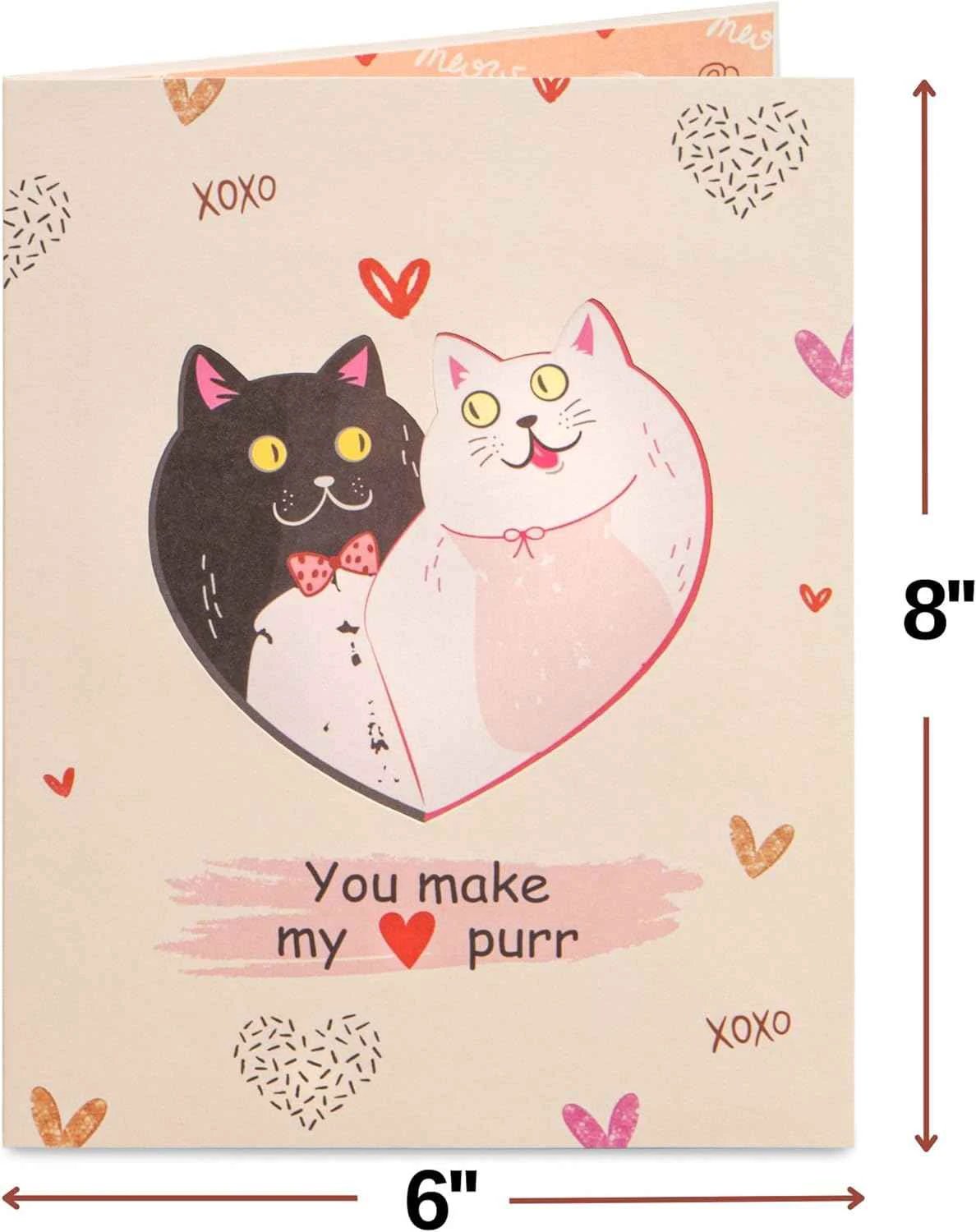 Purrfect Love Frndly Pop Up Card - 8"x6" by Paper Love