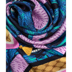 Purrquoise Cat Silk Scarf APPAREL La Vie Bien Purrquoise Cat Silk Scarf