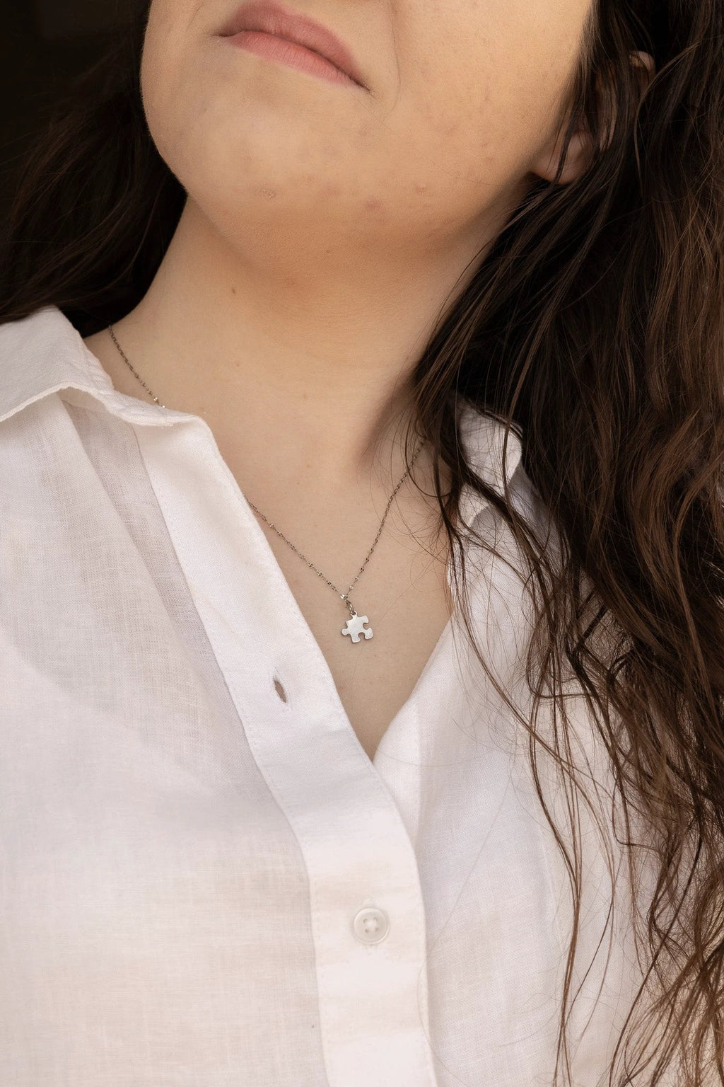 Puzzle Piece Necklace by Rose & Clay