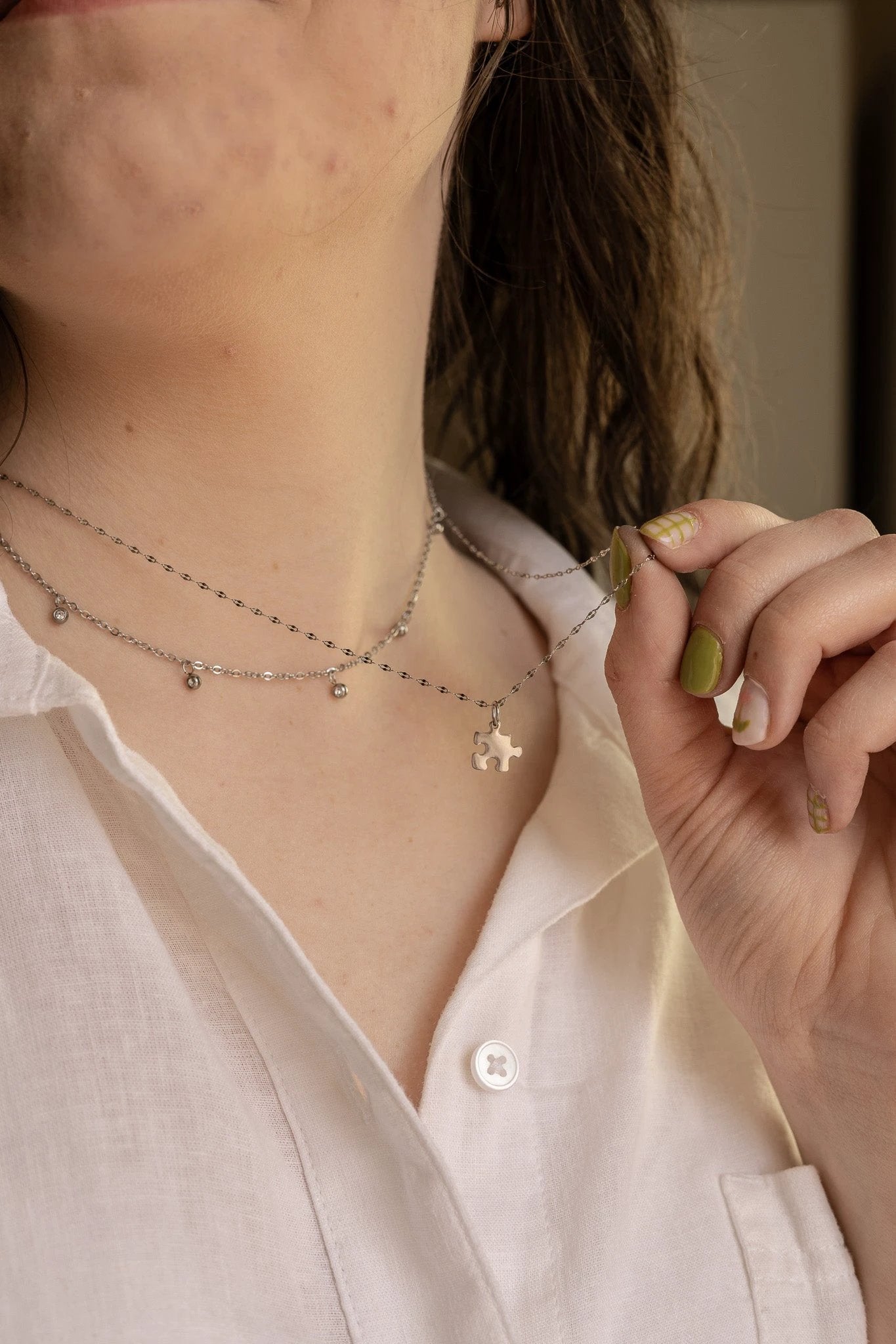 Puzzle Piece Necklace by Rose & Clay