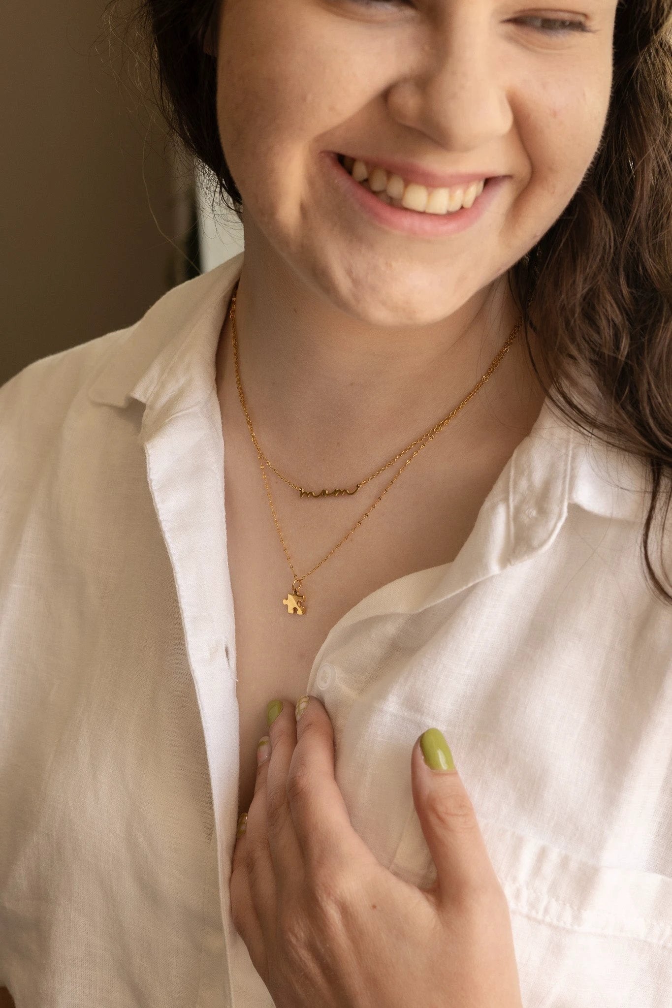 Puzzle Piece Necklace by Rose & Clay