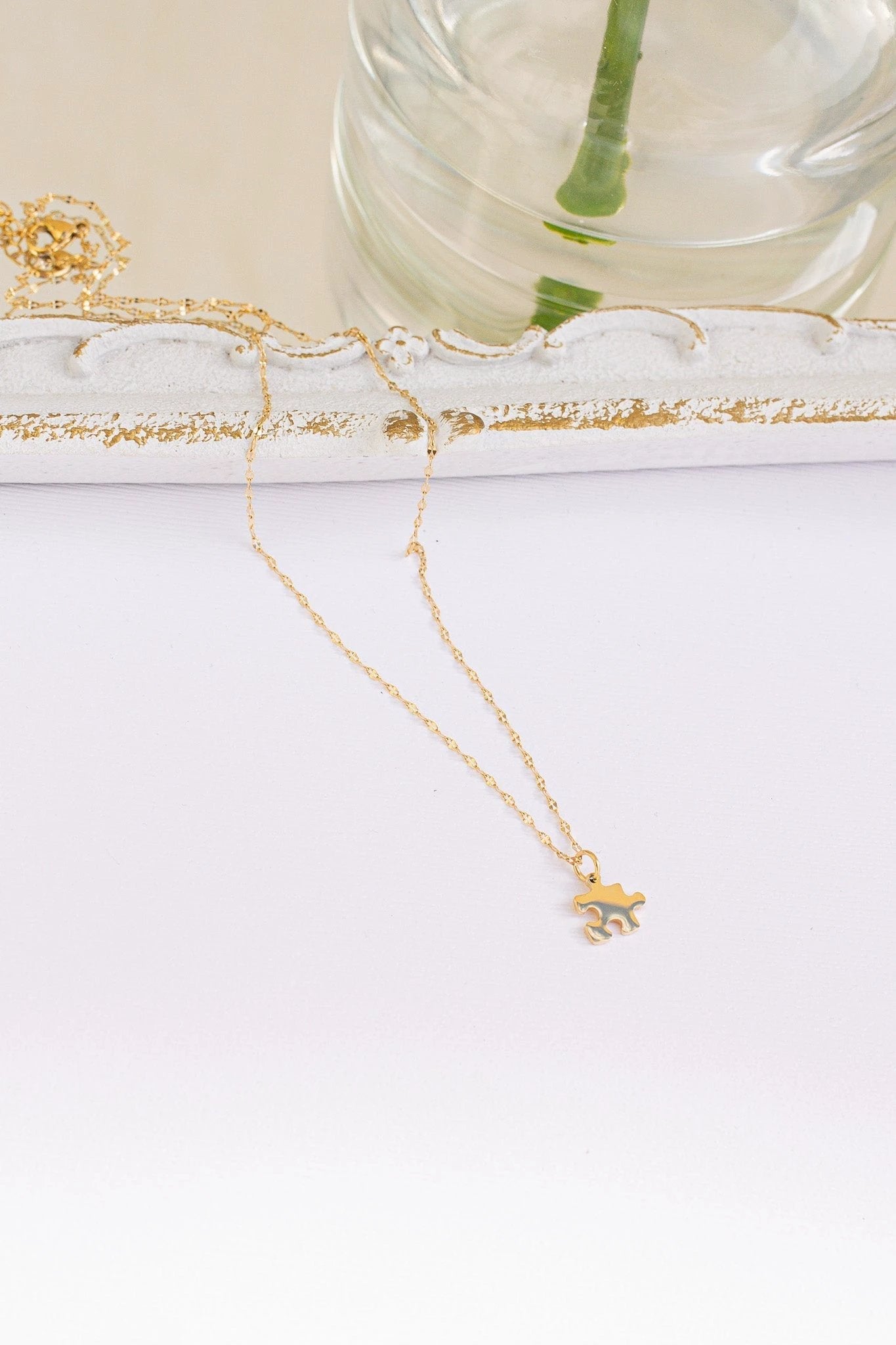 Puzzle Piece Necklace by Rose & Clay