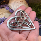 Everheart Celtic Heart Brooch in Pewter