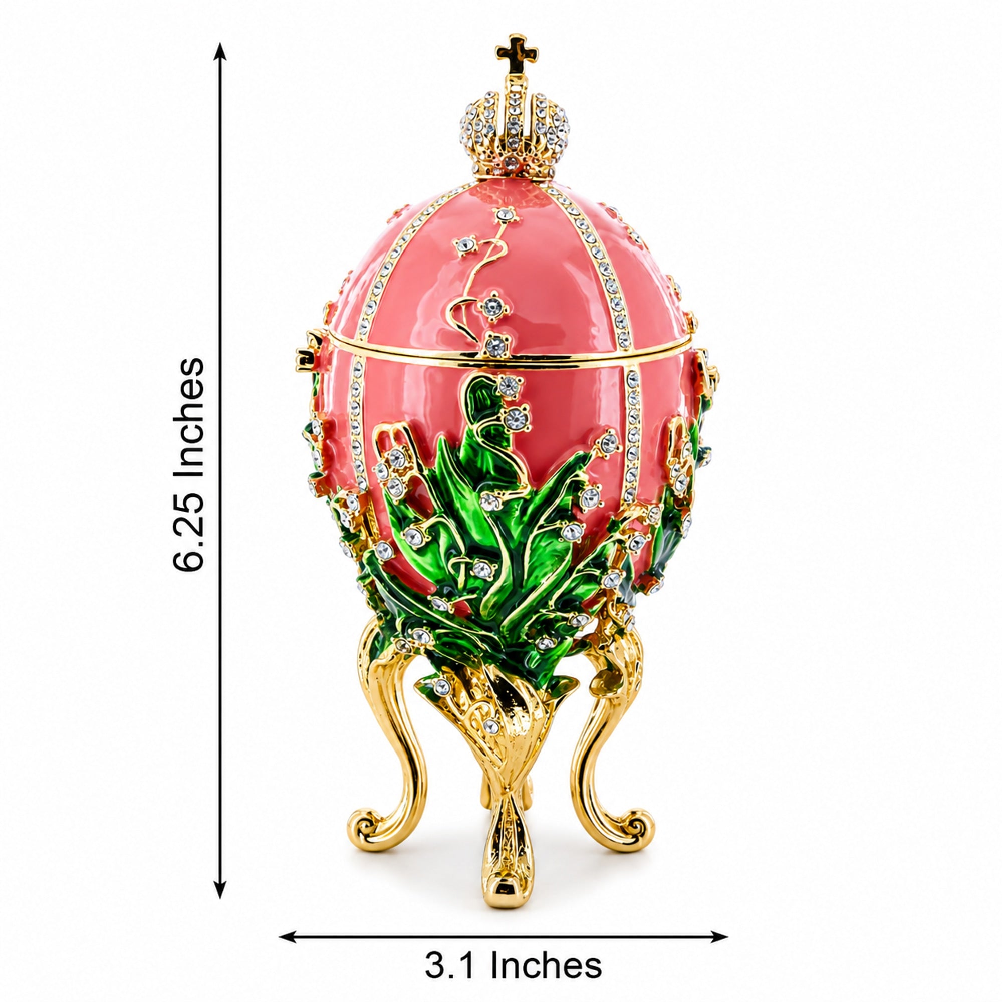 1898 Lilies of the Valley Royal Imperial Easter Egg 6.25 Inches