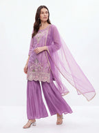 2080 - Light purple sharara suit