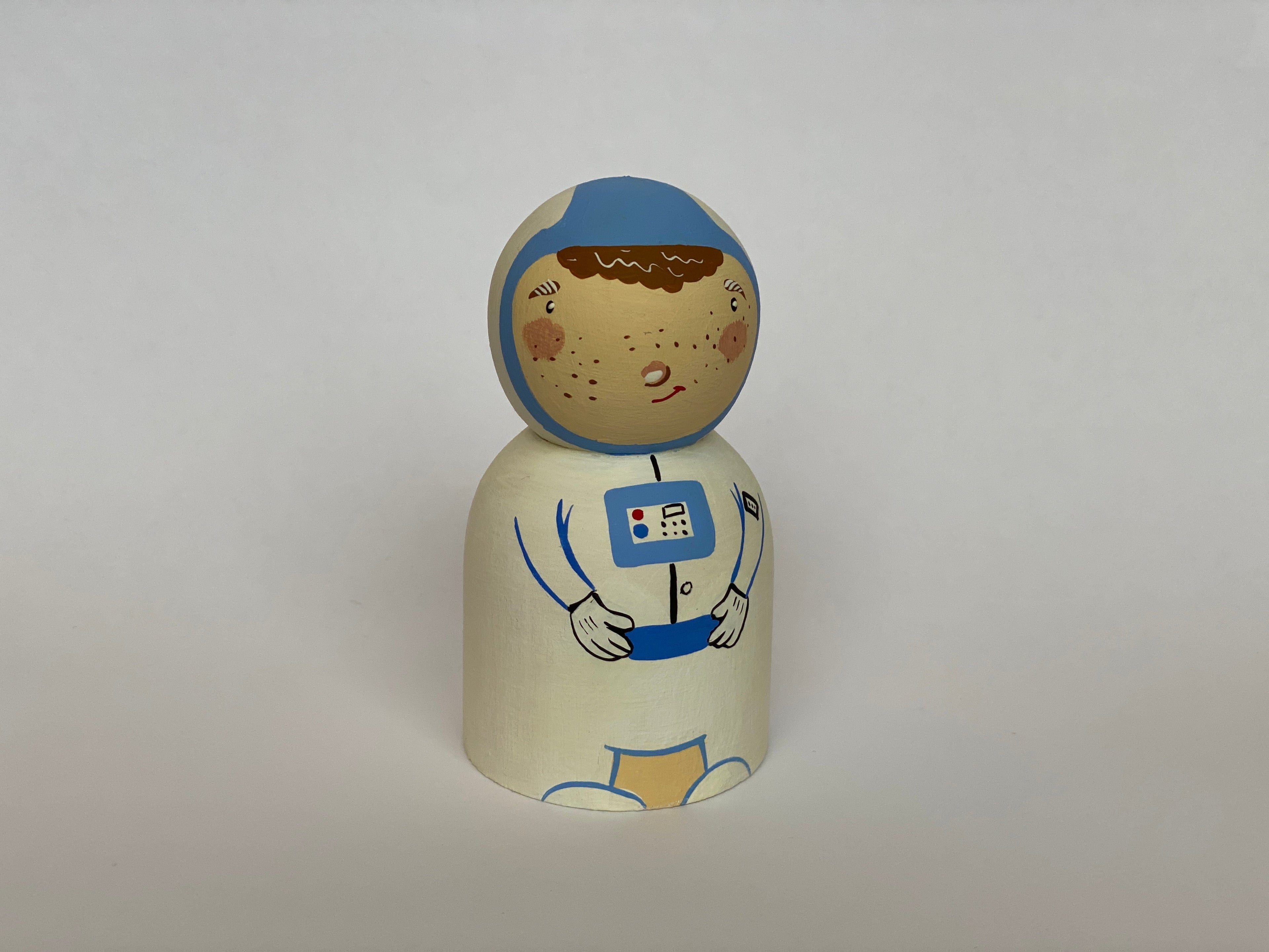 Handmade Wooden Rocket Astronaut