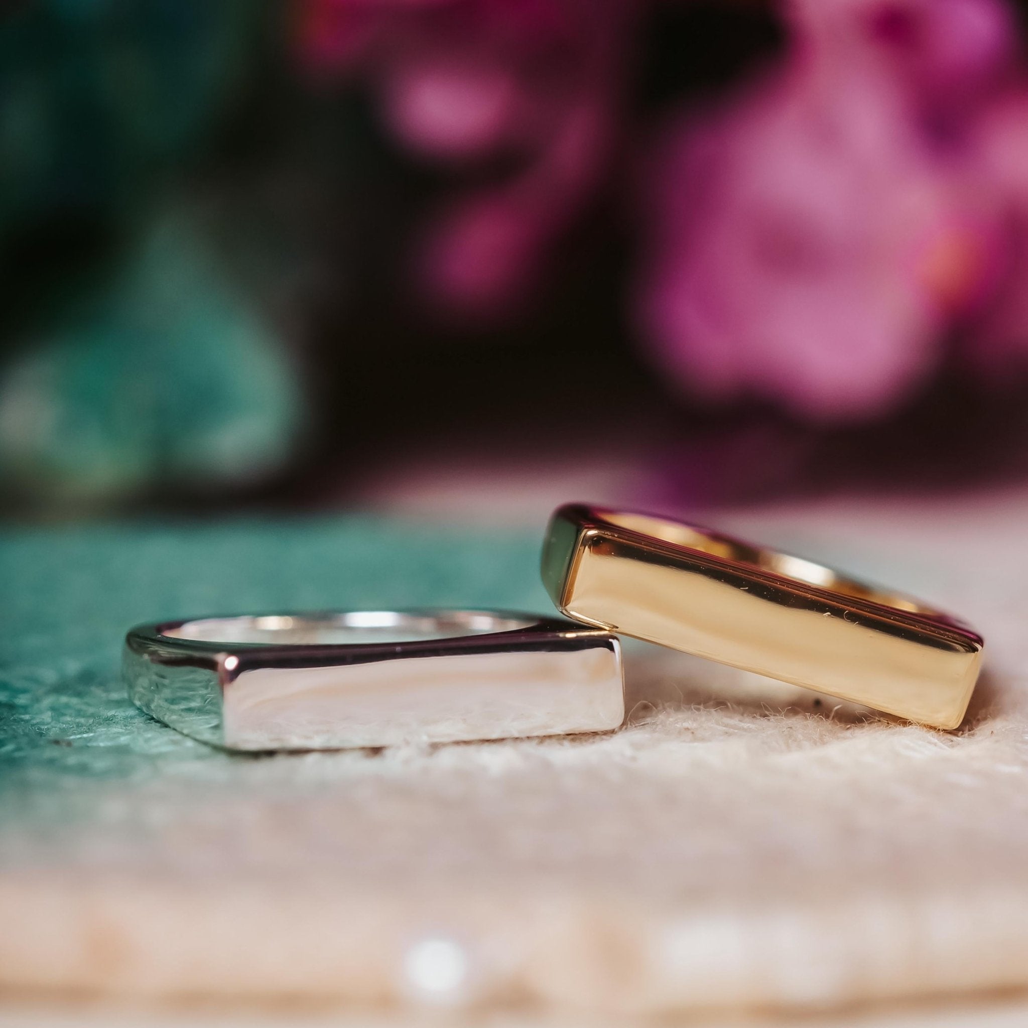 QUEEN Flat Top Band Ring: Gold Plated, Vermeil or Sterling Silver Finger Rings La Vie Bien QUEEN Flat Top Band Ring: Gold Plated, Vermeil or Sterling Silver