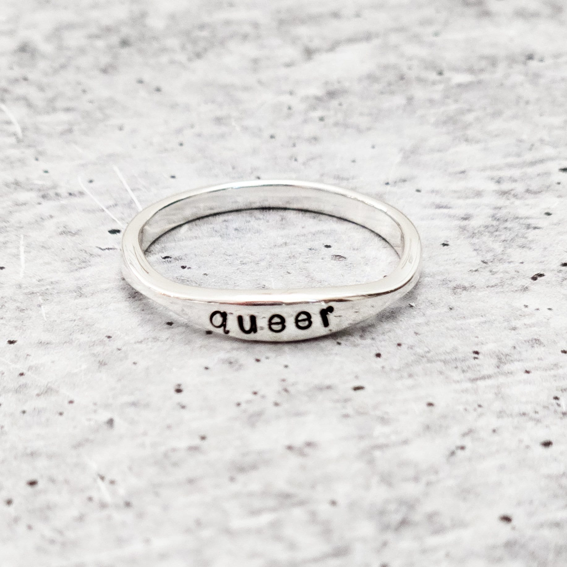 QUEER Dainty Gold Plated or Sterling Silver Ring Finger Rings La Vie Bien QUEER Dainty Gold Plated or Sterling Silver Ring