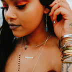 QUEER FEMME Bar Necklace Stamped Necklaces La Vie Bien QUEER FEMME Bar Necklace