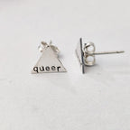 Queer Silver Stud Earrings Earrings La Vie Bien Queer Silver Stud Earrings
