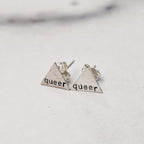 Queer Silver Stud Earrings Earrings La Vie Bien Queer Silver Stud Earrings