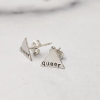 Queer Silver Stud Earrings Earrings La Vie Bien Queer Silver Stud Earrings