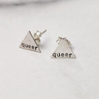 Queer Silver Stud Earrings Earrings La Vie Bien Queer Silver Stud Earrings