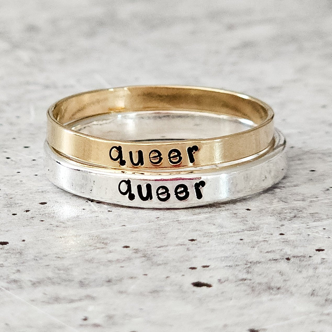 QUEER Skinny Band Ring Rings La Vie Bien QUEER Skinny Band Ring