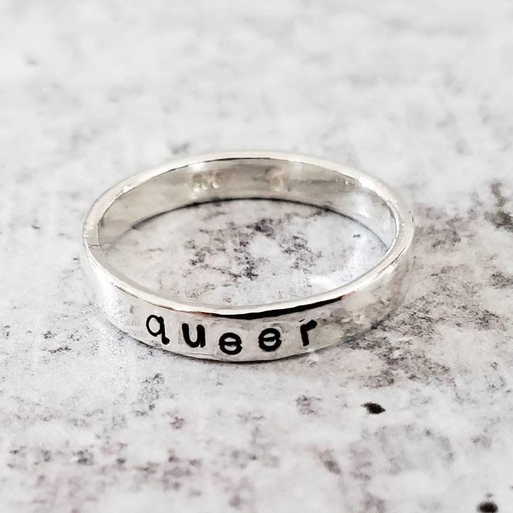 QUEER Skinny Band Ring Rings La Vie Bien QUEER Skinny Band Ring