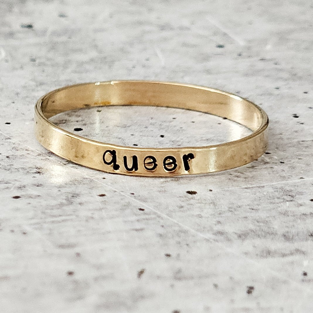 QUEER Skinny Band Ring Rings La Vie Bien QUEER Skinny Band Ring