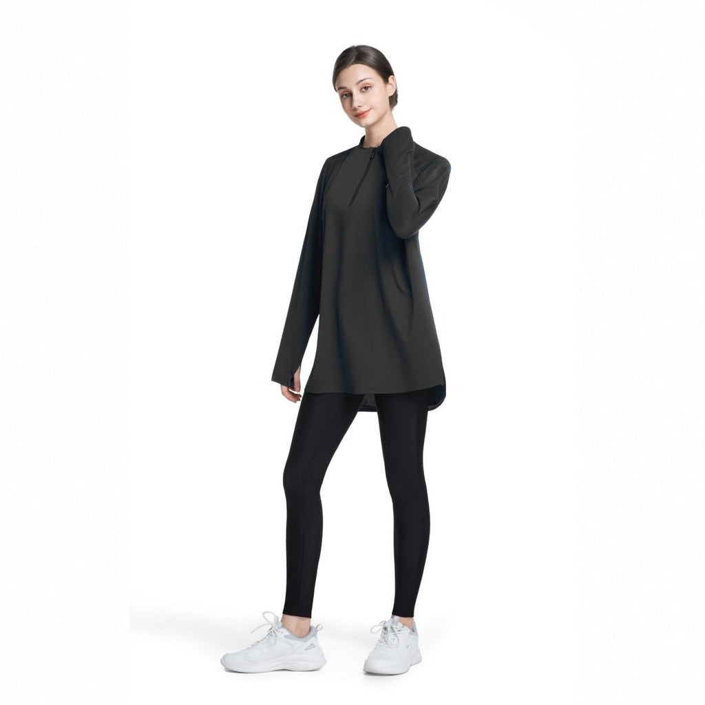 Quick-Dry Activewear with Thumb Holes Sports Top (MS289)