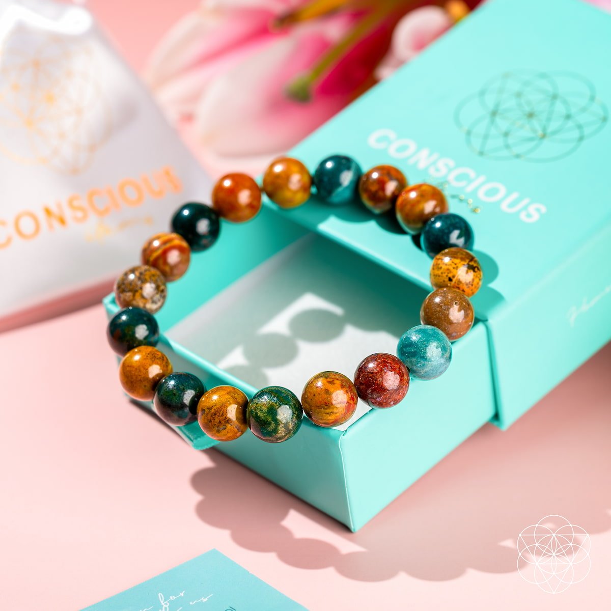 Quiet My Mind – Ocean Jasper Bracelet Bracelet La Vie Bien Quiet My Mind – Ocean Jasper Bracelet