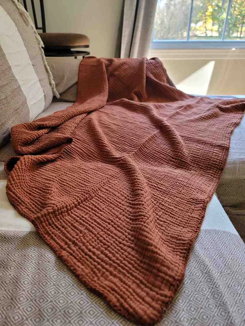 Quilted 4 Layers Muslin Blanket by Kalkedon Towels