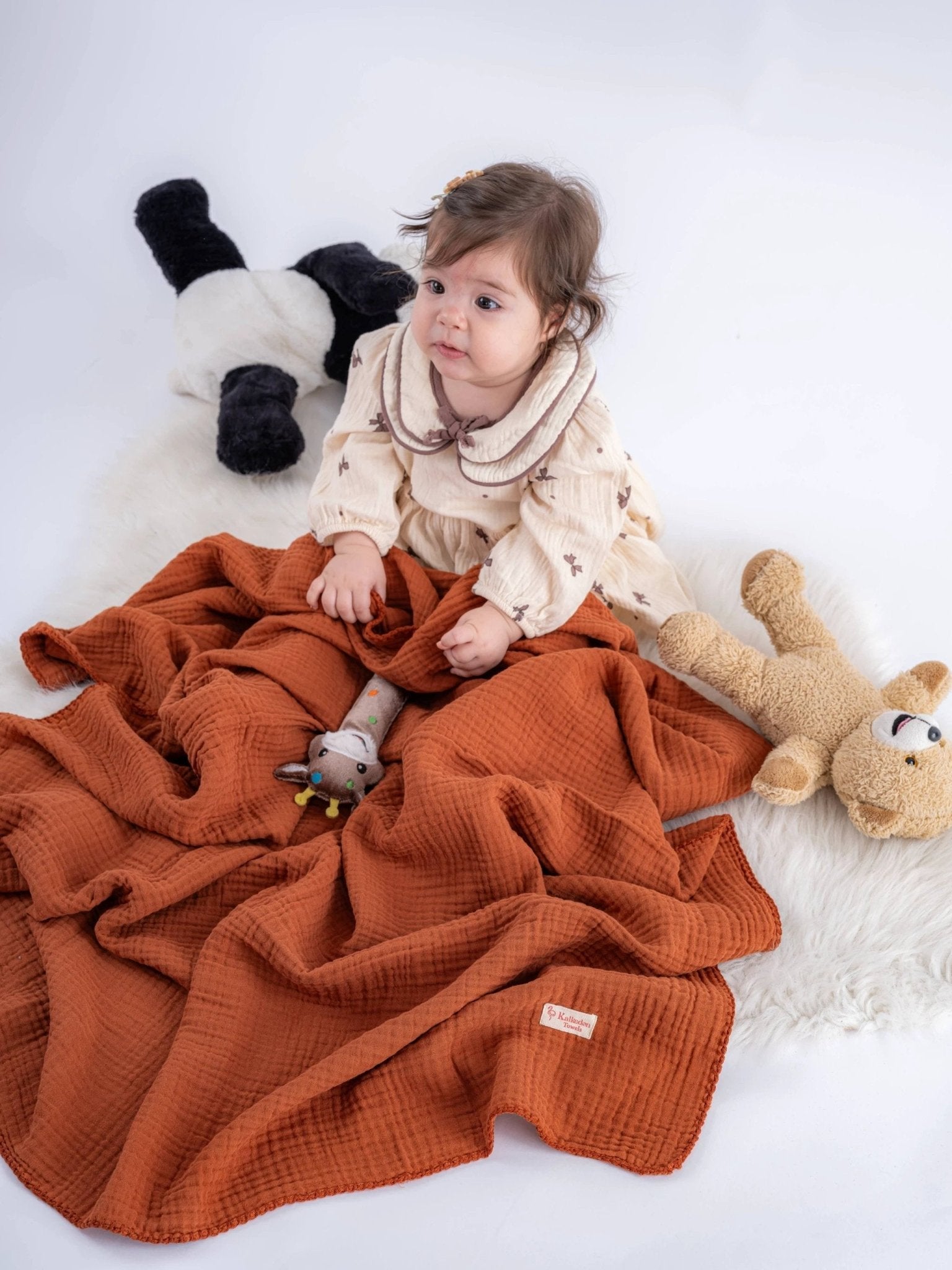 Quilted 4 Layers Muslin Blanket by Kalkedon Towels