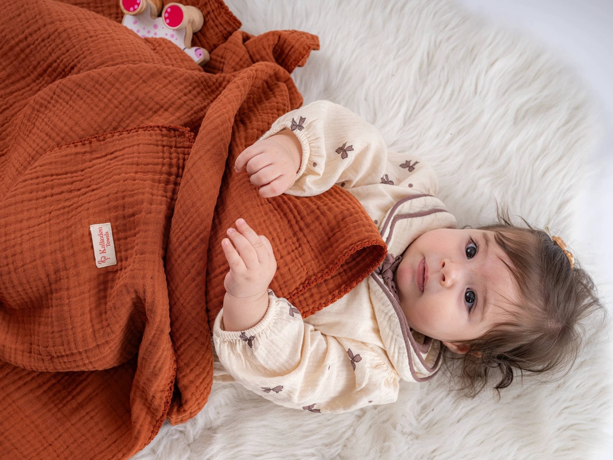 Quilted 4 Layers Muslin Blanket by Kalkedon Towels
